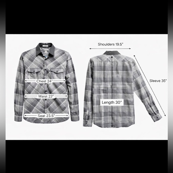 Express Western Wear Men’s Gray Plaid Cowboy Snap Close Shirt XL 17-17.5 - Picture 4 of 7